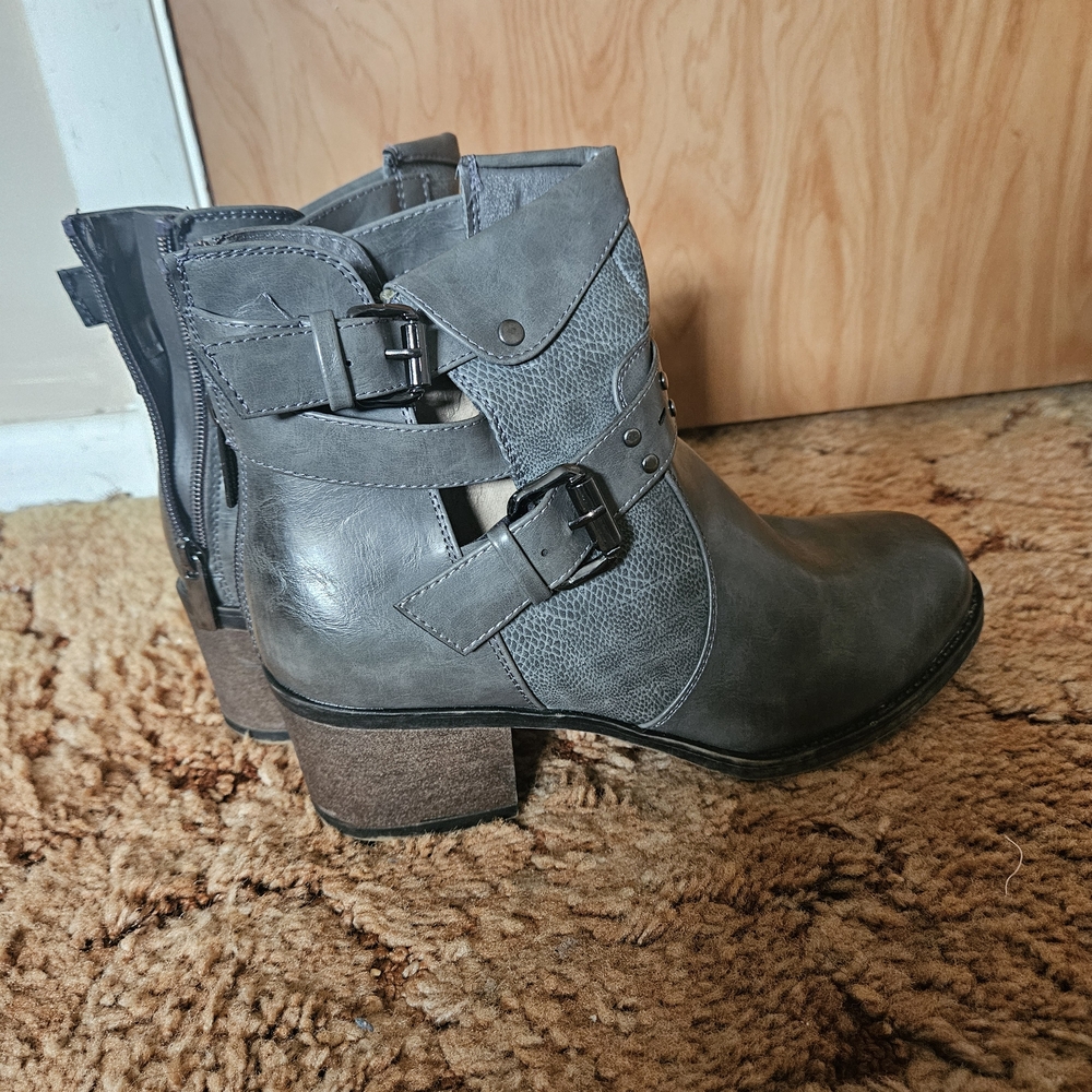 Gray Ankle Boots